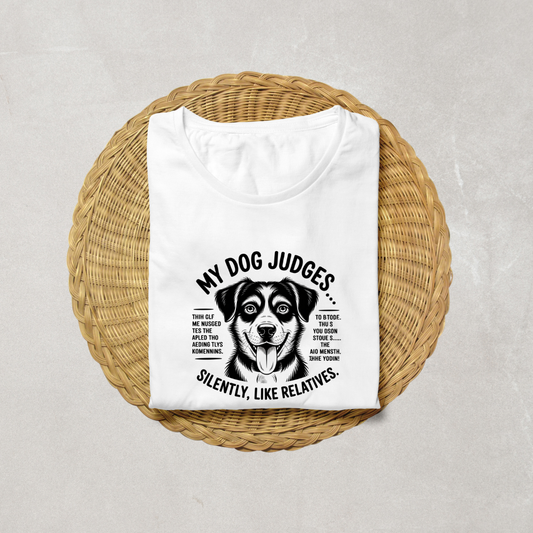 MY 🐶 JUDGES SILENTLY LIKE RELATIVES.(UNISEX)